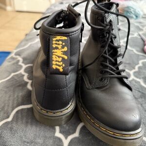 Dr. Martens Black and Yellow Kids Boots